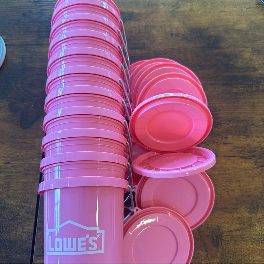 Pink Lowe's mini bucket set of 10